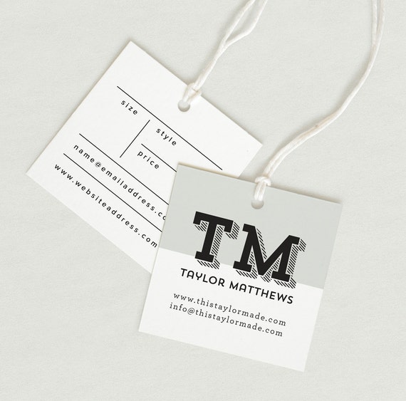 Printed Fabric Label Price Tag hang tag custom clothing