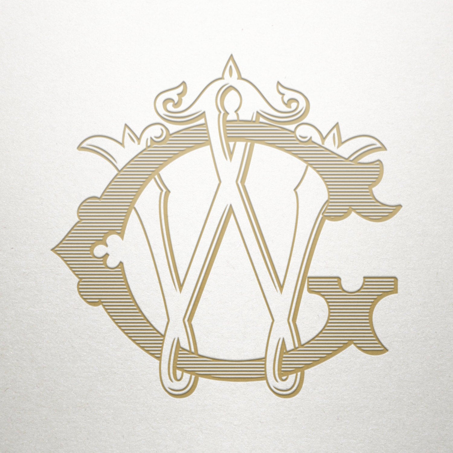 Custom Monogram Design GW WG Custom Monogram by ShulerStudio