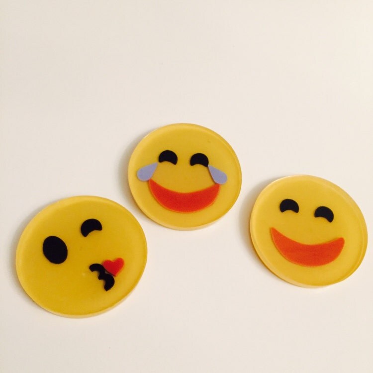 Emoji Soap Bars / Large Emoji Soap Bars / Happy / Sad by SoapSets