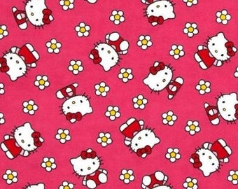 Hello Kitty Character Oxford Fabric made in Japan FQ 45cm by 53cm or 18 ...