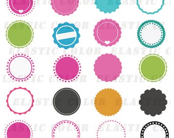 Circle monogram frame svg pack - Monogram frame digital download svg, dxf, eps, png