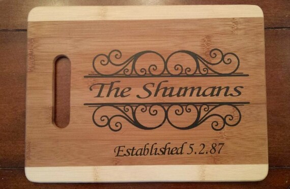 Custom Family Name Cutting Board