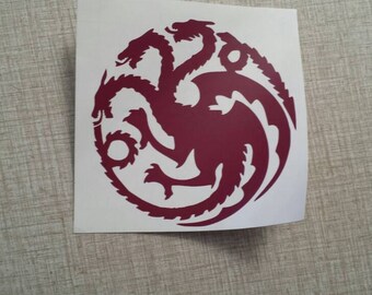 House Targaryen Decal, Game of Thrones Sigil Sticker, Daenerys, Dragons