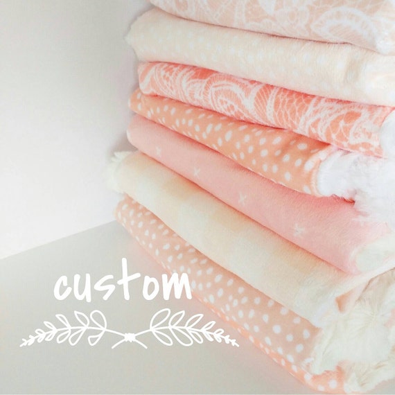 Custom Minky Lovey Minky Lovey Faux Fur Lovey Girl Lovey