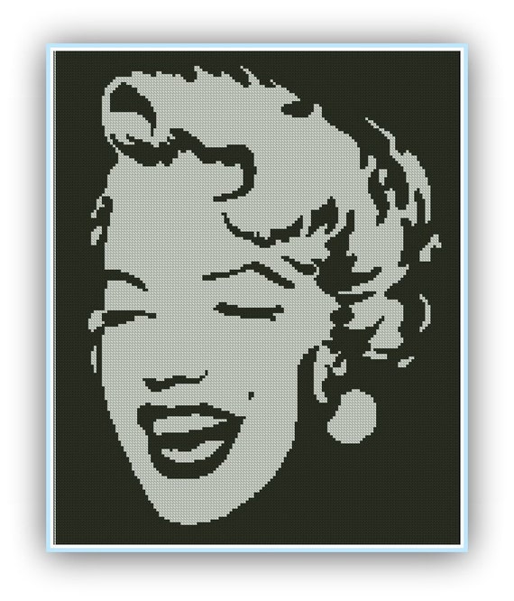 Marilyn Monroe cross stitch pattern PDF by LovelyCrossShop