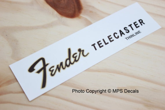 Fender Telecaster Thinline Guitar Headstock Decal Waterslide