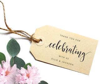 Instant Download Printable Thank You Gift Tag-Editable PDF-DIY Template-Favor Tag-Thank You-Celebration Gift Tag-Editable Gift Tag-#SN022_GT