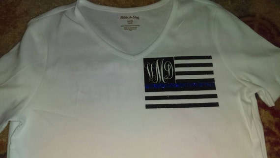 thin blue line shirt women's