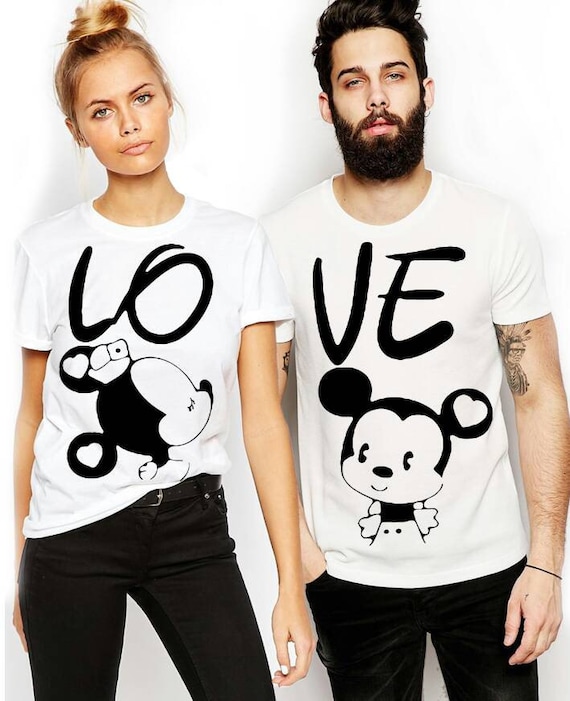 Couple T-shirts set LOVE set of 2 couple T-shirts