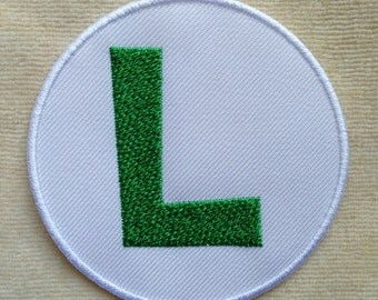 Luigi Super Mario Logo Iron On Patch