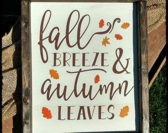 Fall Quote Hand Painted Wood Slice Fall Home Decor Hand