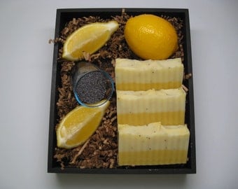 Handcrafted Lemon Poppyseed Soap