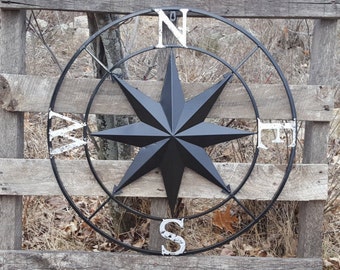 Nautical Compass Wall Art Nautical Decor Nautical Wall Art Nautical Deco Metal Compass Decor Metal Wall Compass Compass Rose