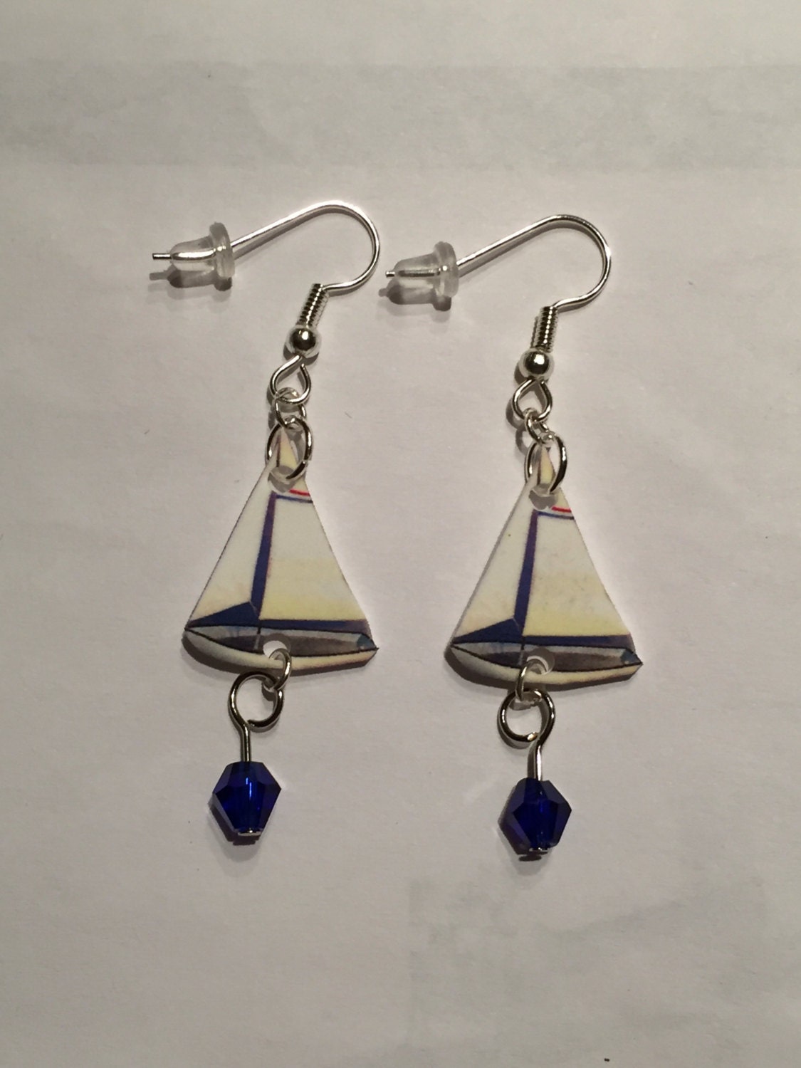 Sailboat Earrings By Saltykisses On Etsy