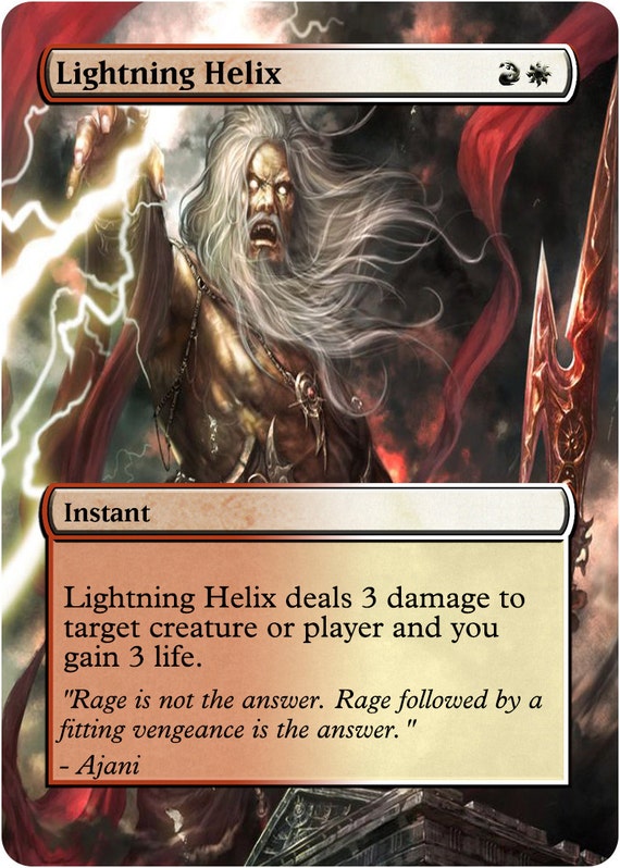 Lightning Helix Custom Art Foil or Non Foil by