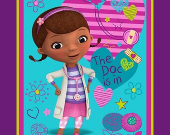 Disney Fabric Panel - Doc McStuffins Fabric Panel The Doc is in 100% cotton fabric by the panel SC656