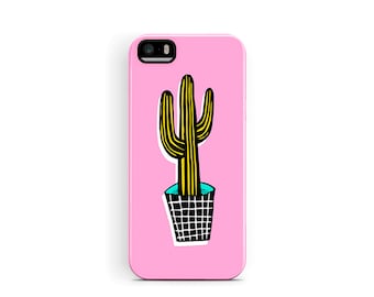 Cactus iPhone 5 Case, iPhone 5s Case, Cactus Phone Case, iPhone SE case, iPhone Cases, Pink Phone Cases, Cute iPhone 5 case, gifts for girls