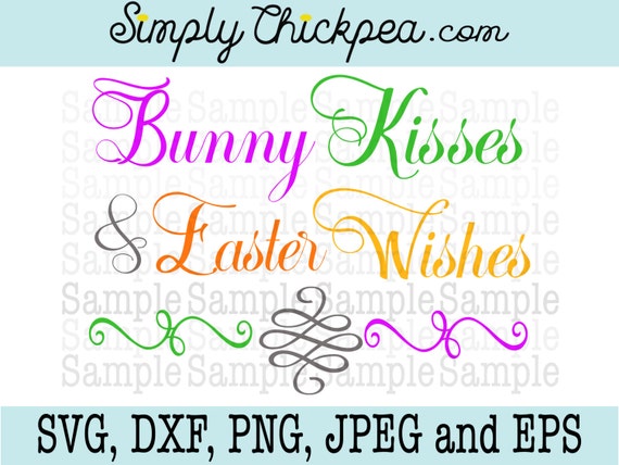 Download SVG, DXF, PNG, cutting file Jpeg and Eps: Bunny Kisses and ...