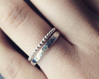Stacking silver rings set, silver rings, stacking rings, UK sellers only