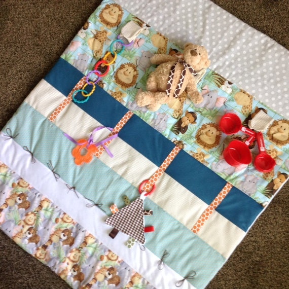 Play Mat Tummy Time Mat Baby Quilt Baby Sensory Mat