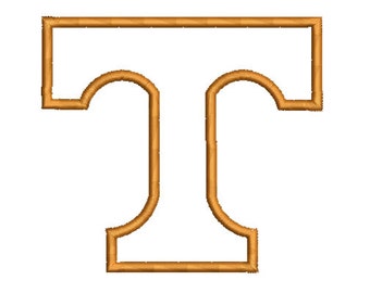 T Tennessee Applique Embroidery Design -INSTANT DOWNLOAD