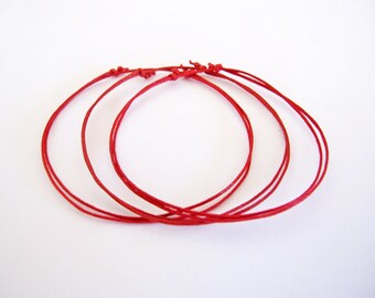 Kabbalah Bracelets. Set of 3 Red String Bracelets. Protection. Good Luck. Evil Eye. Hamsa. Adjustable. Dainty.