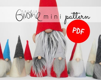 MINI Scandinavian Gnome Pattern | PDF | Nordic Gnome | Digital DownLoad | Tutorial | Christmas | DIY |