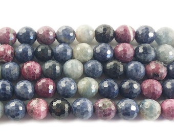 Ruby Sapphire Faceted Gemstone Beads
