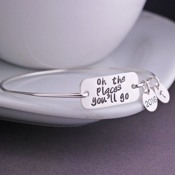 Silver Oh the Places You'll Go Bracelet