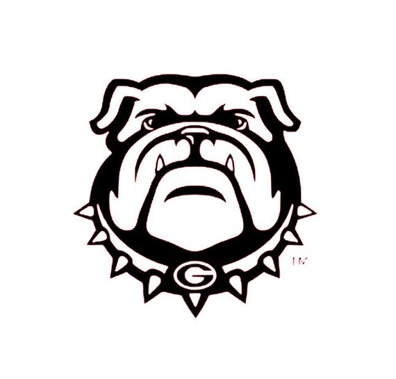  georgia bulldogs mascot decal