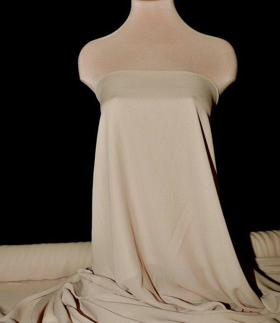 Mauve Taupe Silk Double Georgette Fabric