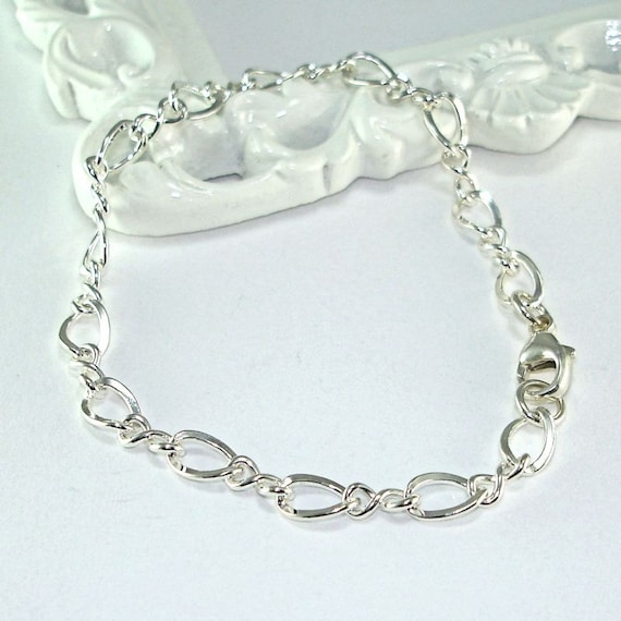 Figure Eight Chain sterling silver bracelet by artjewelrydesigns