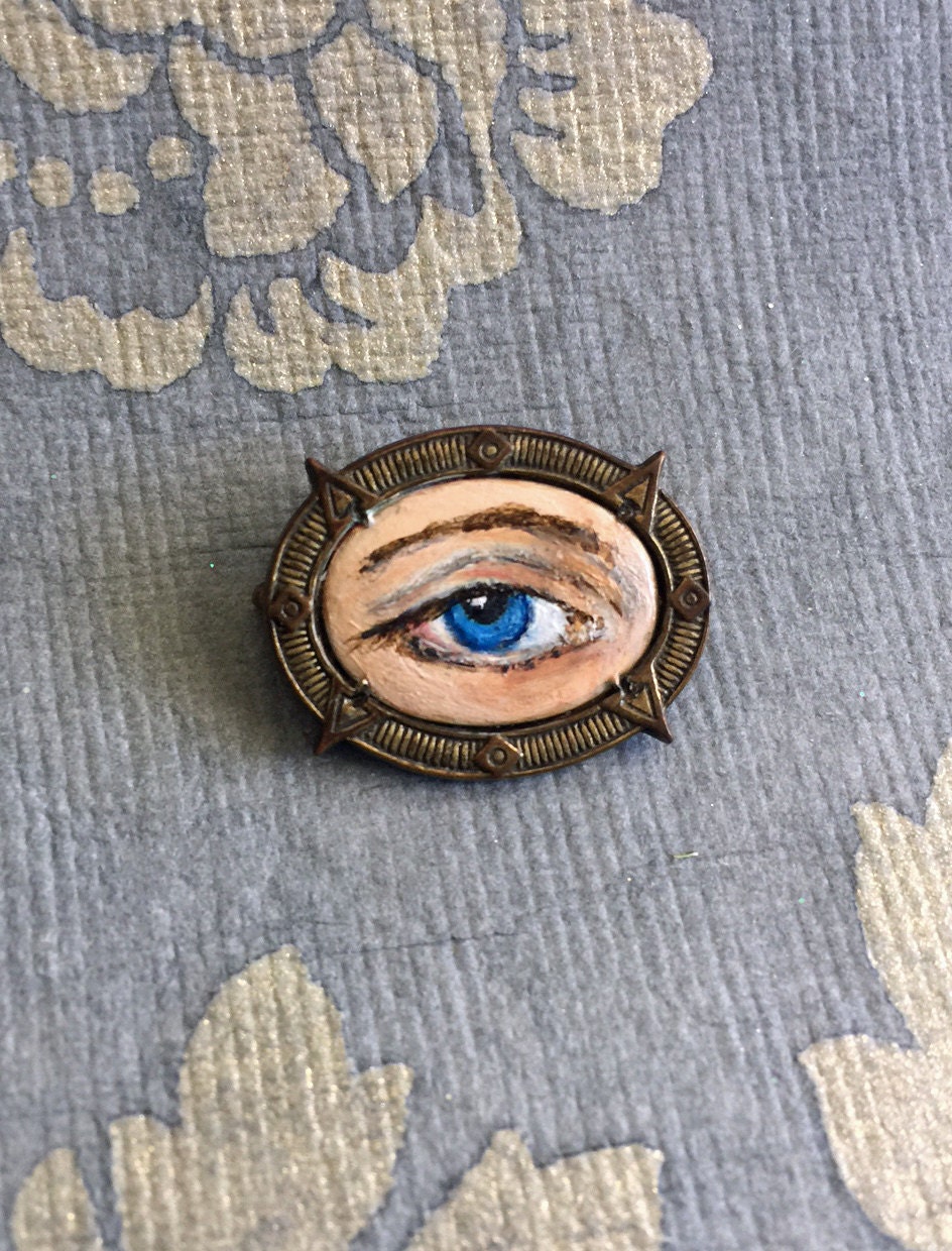 LOVER'S EYE Jewelry Brooch original painting by Tina