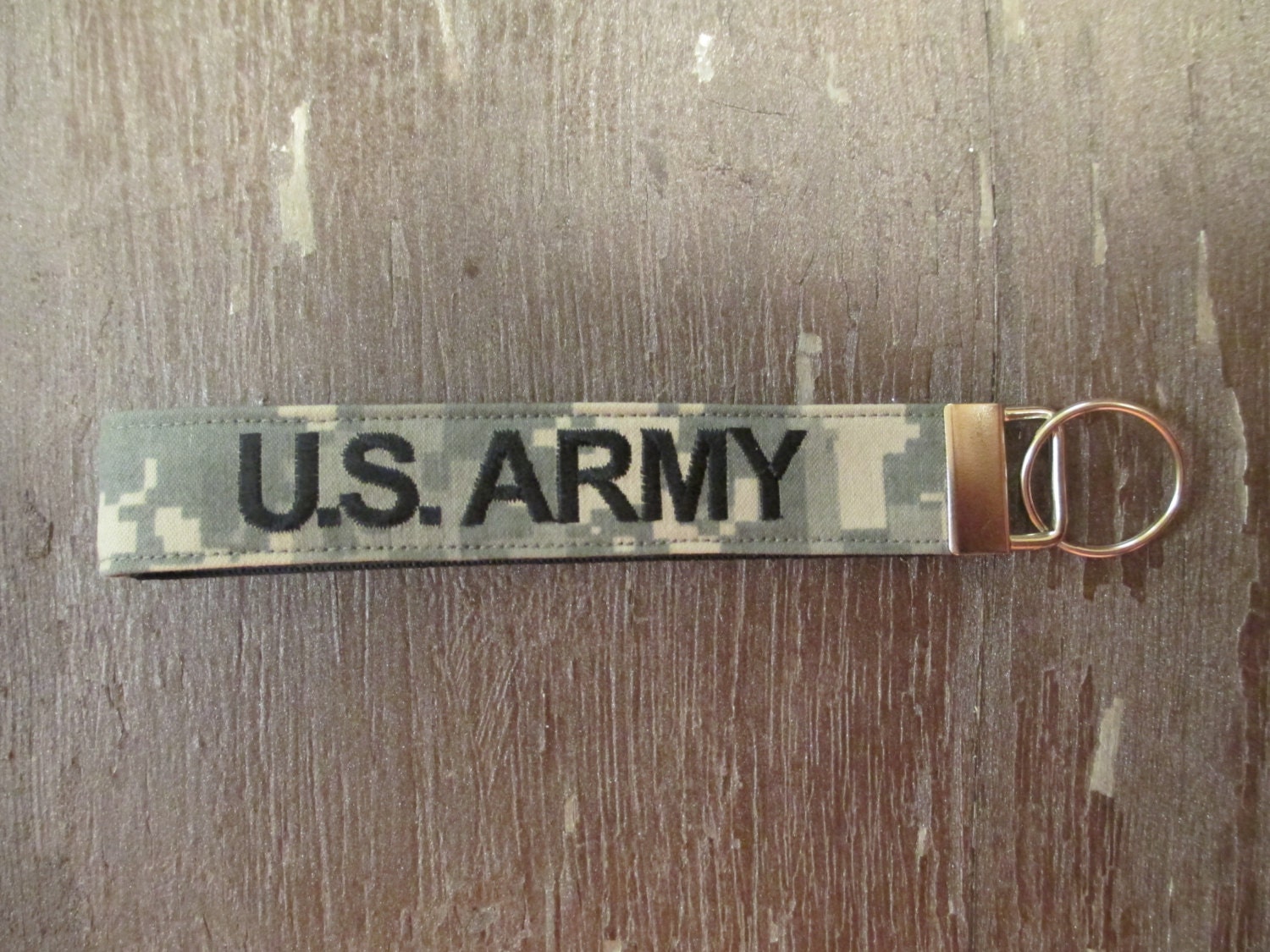 Military Wristlet Army Custom Name Tape Branch Key Chain