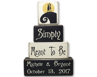 Nightmare Before Christmas Wedding - Personalized - Nightmare before christmas - wood sign