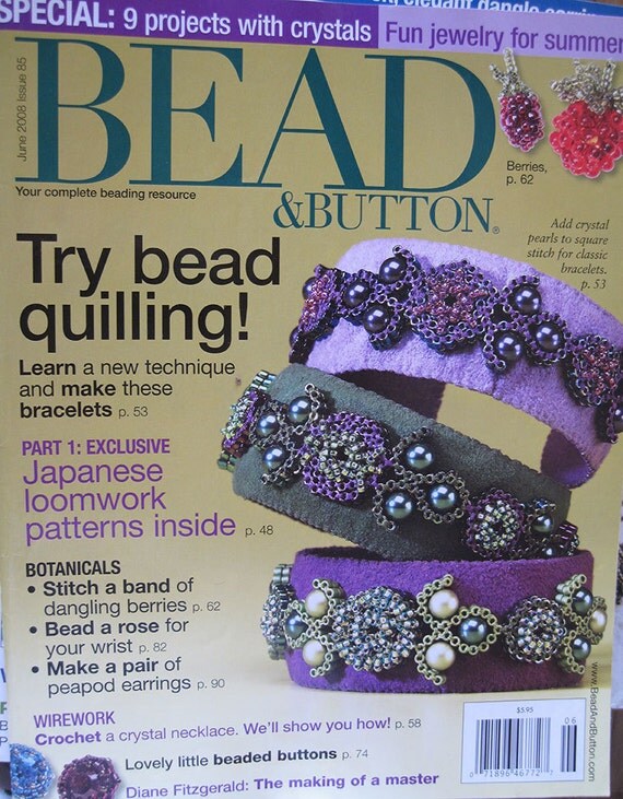 Bead and Button Magazine Try Bead Quilling Projects for Summer