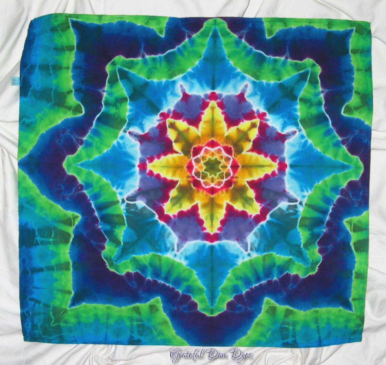 Bandana mandala tie dye tye dye by GratefulDan by GratefulDan