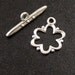 CLEARANCE Toggle Clasp 8 Antique Silver Flower Round Star Victorian 19mm (1015cla19s1)os