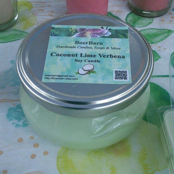 Coconut Lime Verbena 6 oz. Soy Tureen Jar Candles