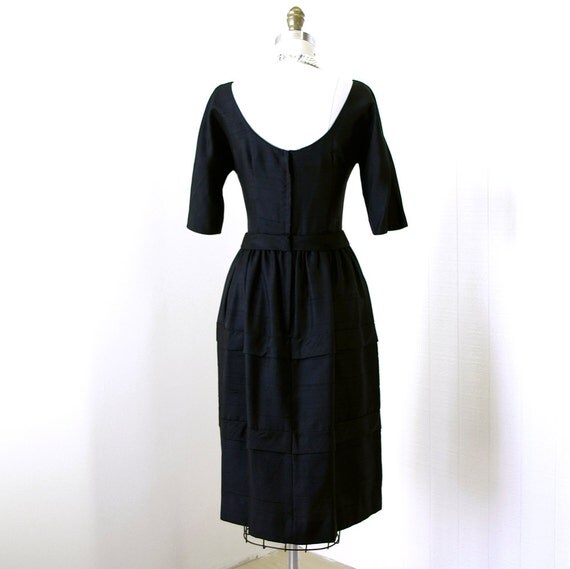 vintage 1950's dress ...classic audrey SUZY PERETTE inky