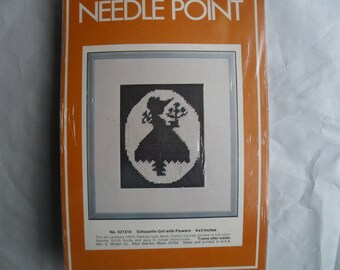 Cross Stitch NeedlePoint Kit New Silhoulette kit by Wrights