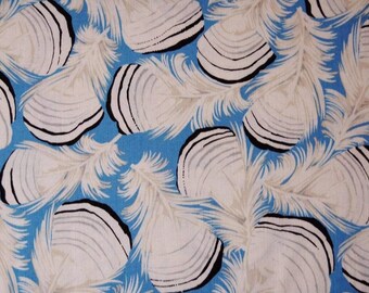 Martha Negley PWMN088 Duck Feathers Blue Farmington Floral Quilting 18" BTHY Nature Rowan Westminster Half Yard Quilt Fabric HY BHY