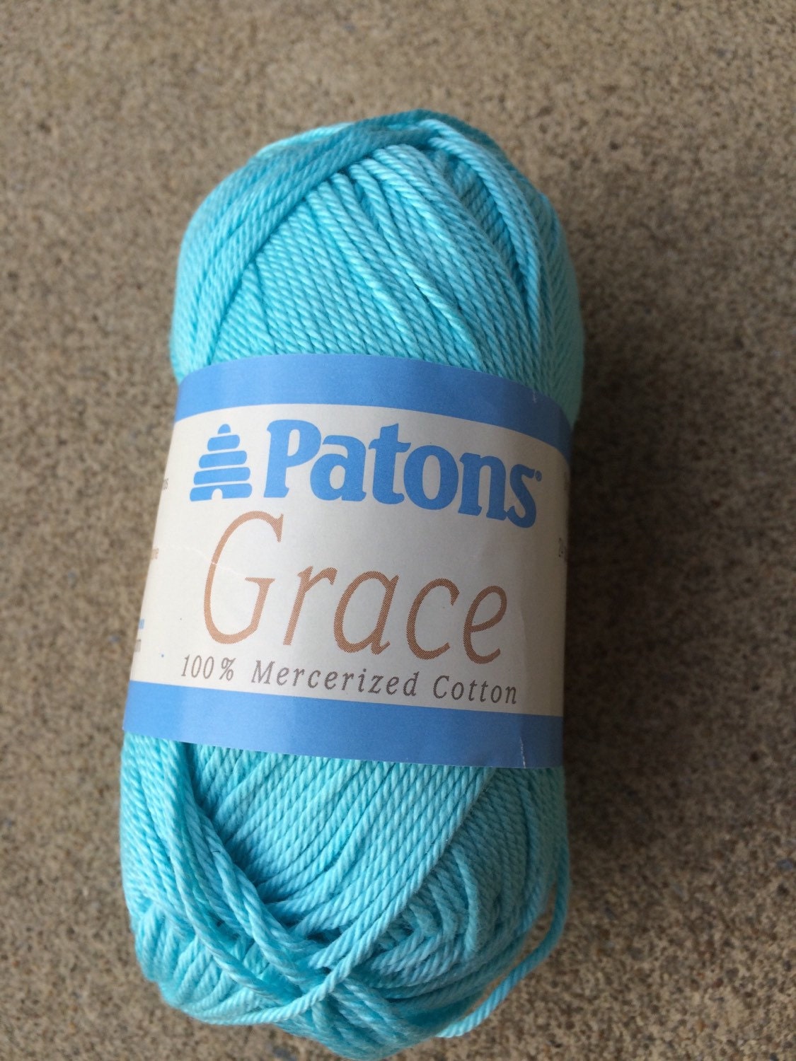 Patons Grace cotton yarn light blue 11 balls