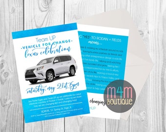 DIGITAL DOWNLOAD | Printable R+F Lexus Celebration Invite | 4x6 5x7 | Invitation, Party, Skinvitation, Rodan Fields, Aging, Skincare