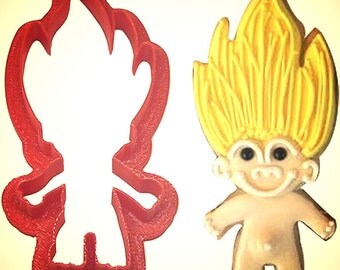 Troll cookie cutter, troll doll cookie cutter, good luck charm cookie cutter, bingo cookie cutter