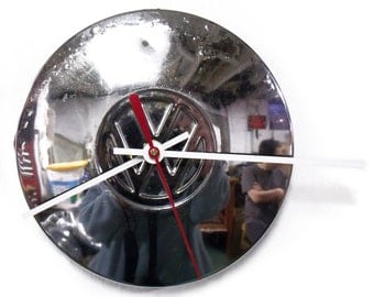 Volkswagen Hubcap Clock - VW Wall Clock - Volkswagon