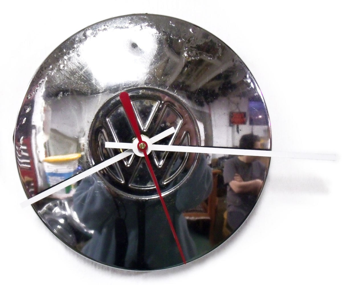 Volkswagen Hubcap Clock VW Wall Clock Volkswagon