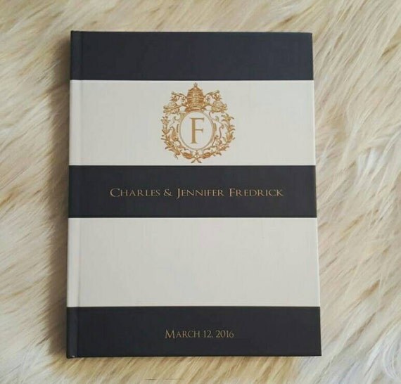 Wedding Guest Book Wedding Guestbook Custom by Studio333Designs