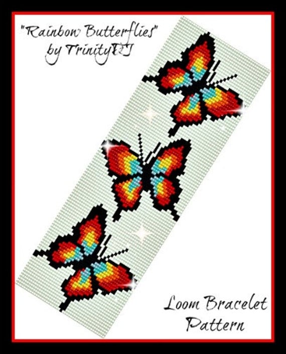 BPLOOM0022016059 Rainbow Butterflies Loom PATTERN