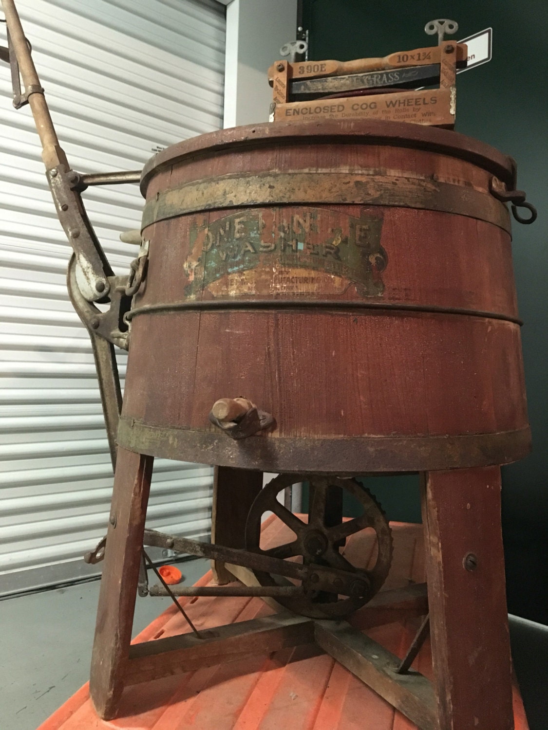 Antique Wood Washing Machine One Minute Washer Newton Iowa